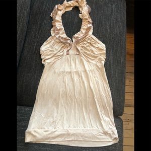 Halter with sequin details